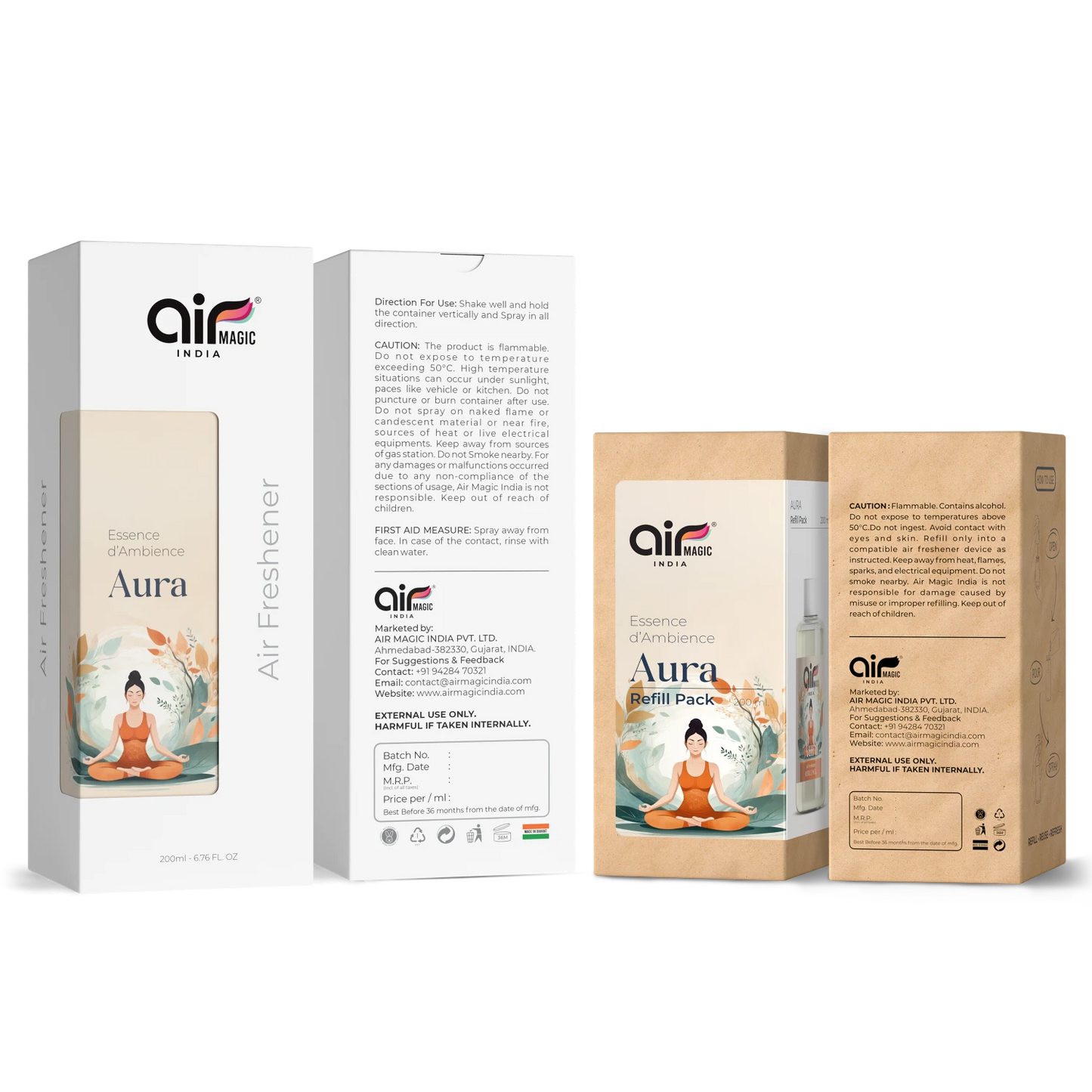 Aura – Fresh & Energizing | Meditation & Yoga Air Freshener for Home & Office