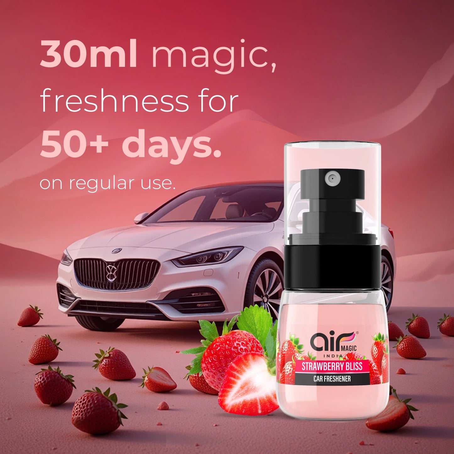 Strawberry Bliss – Sweet & Juicy | Fruity Car Perfume