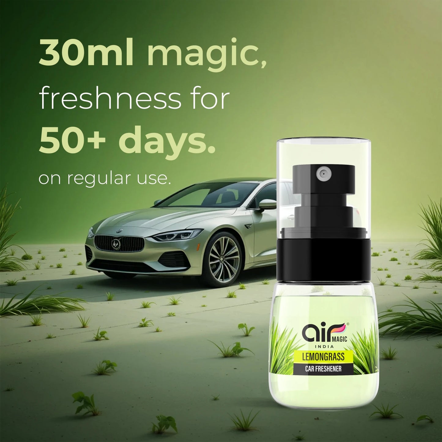 Lemongrass – Fresh & Uplifting | Organic Car Perfume
