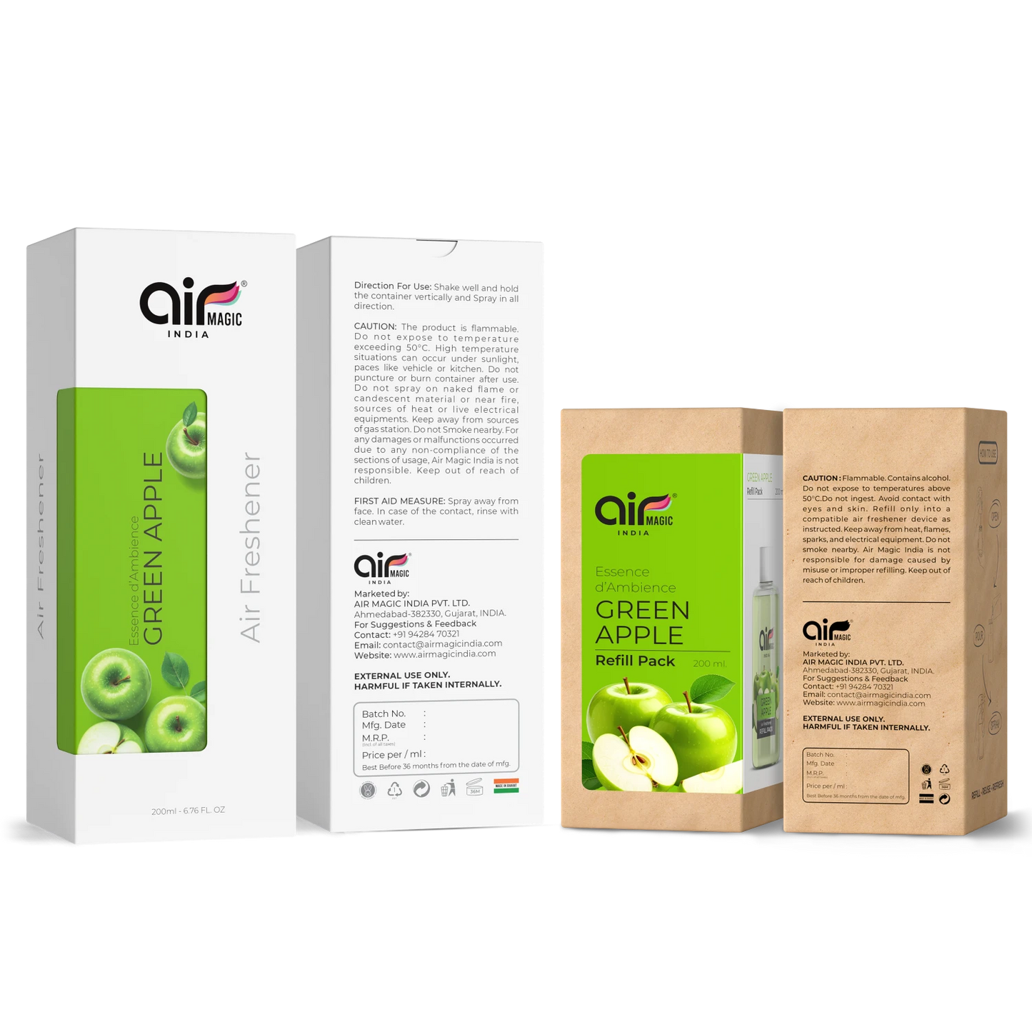Green Apple – Crisp & Fresh | Fruity Air Freshener for Home & Office