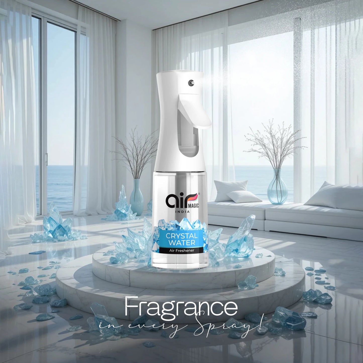 Crystal Water – Cool & Refreshing | Aquatic Air Freshener for Home & Office