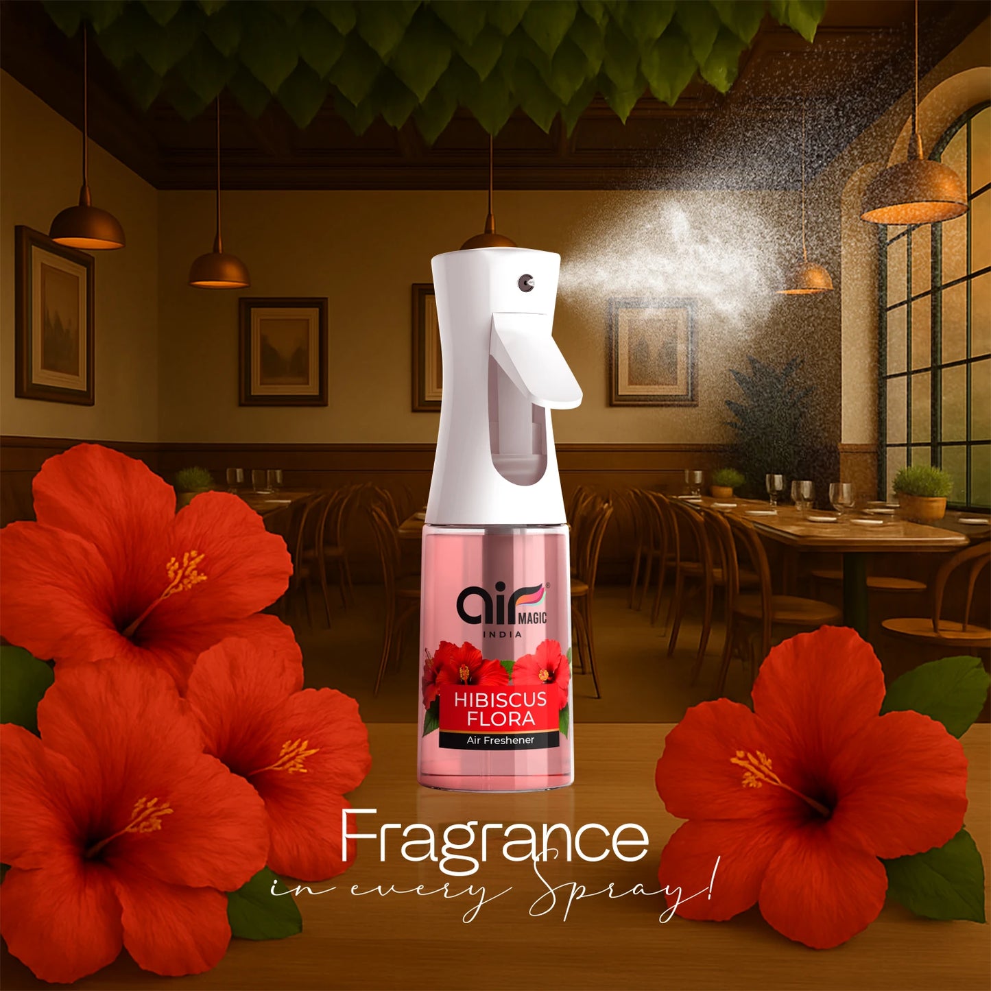 Hibiscus Flora – Bright & Tropical | Floral Air Freshener for Home & Office