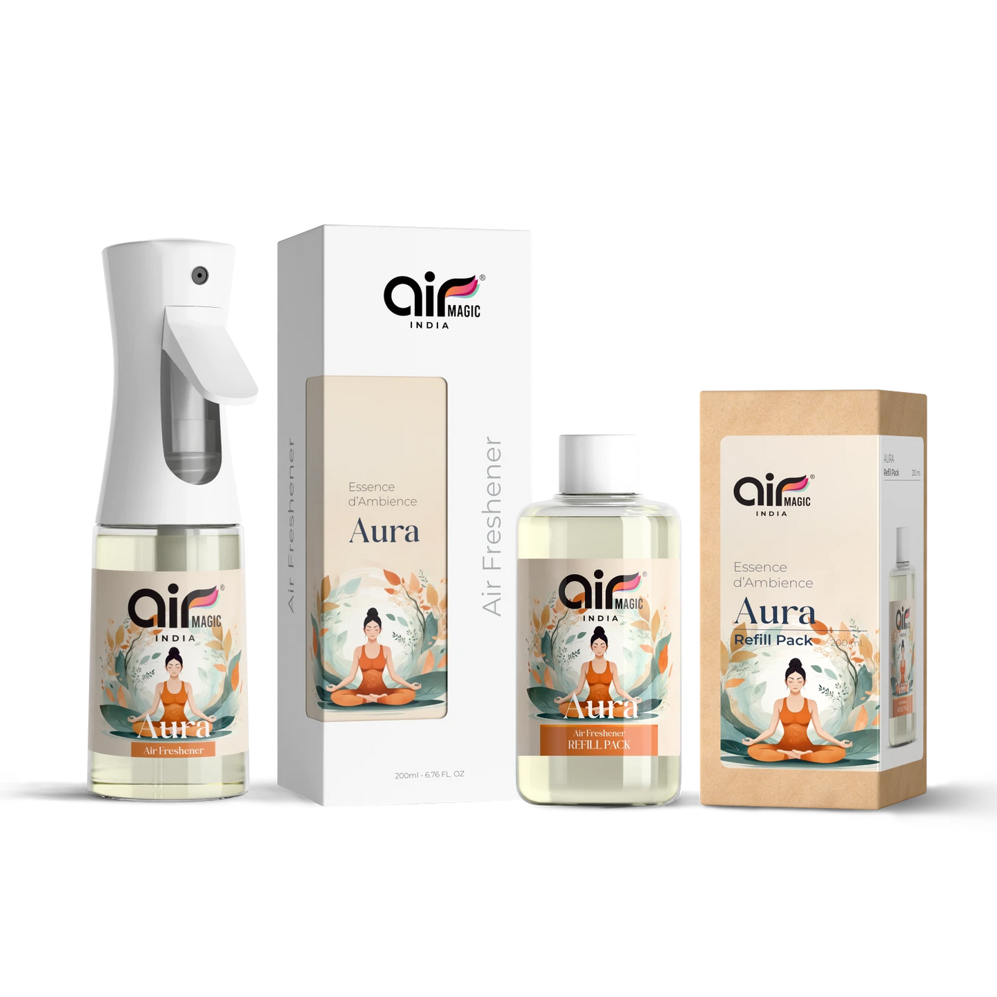 Aura – Fresh & Energizing | Meditation & Yoga Air Freshener for Home & Office