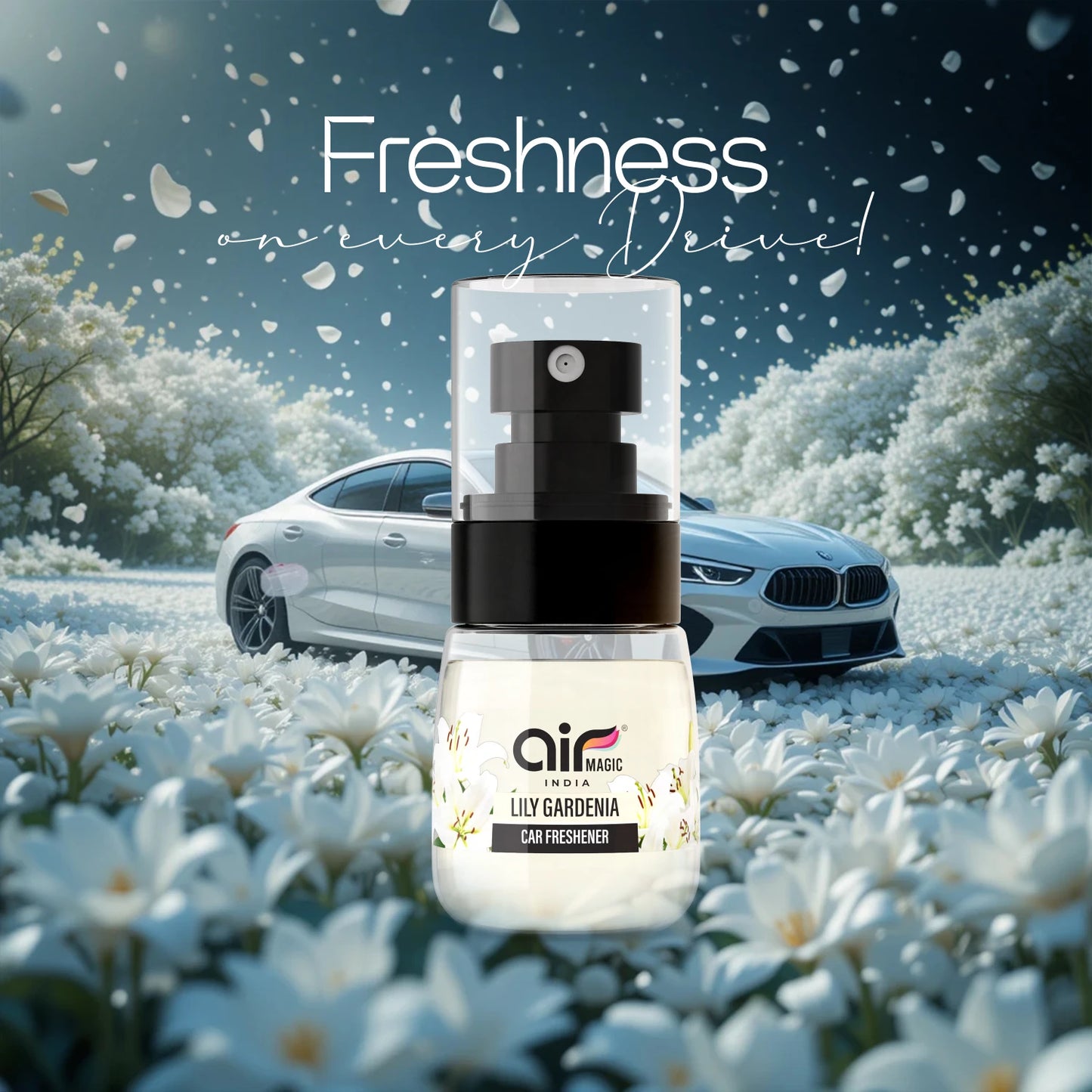 Lily Gardenia – Soft & Delicate | Floral Car Perfume