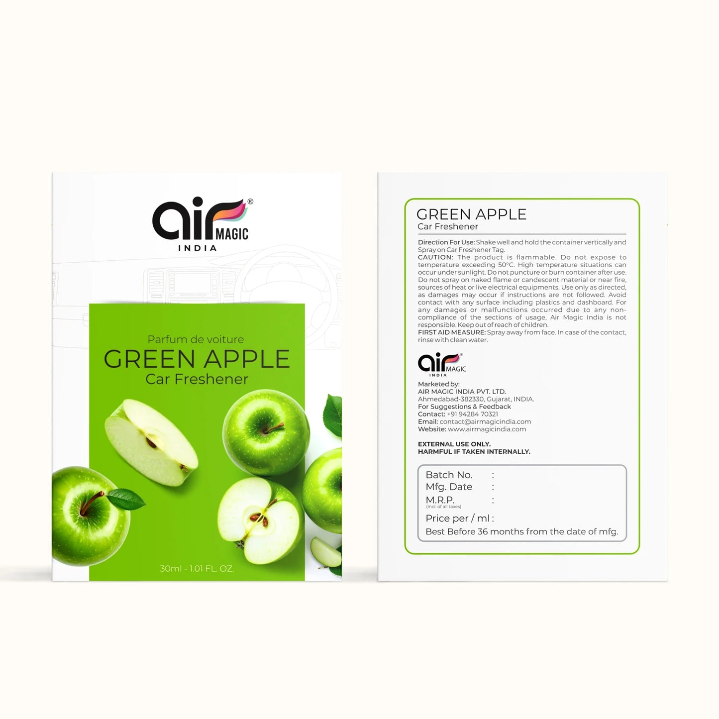 Green Apple – Crisp & Fresh | Fruity Car Perfume