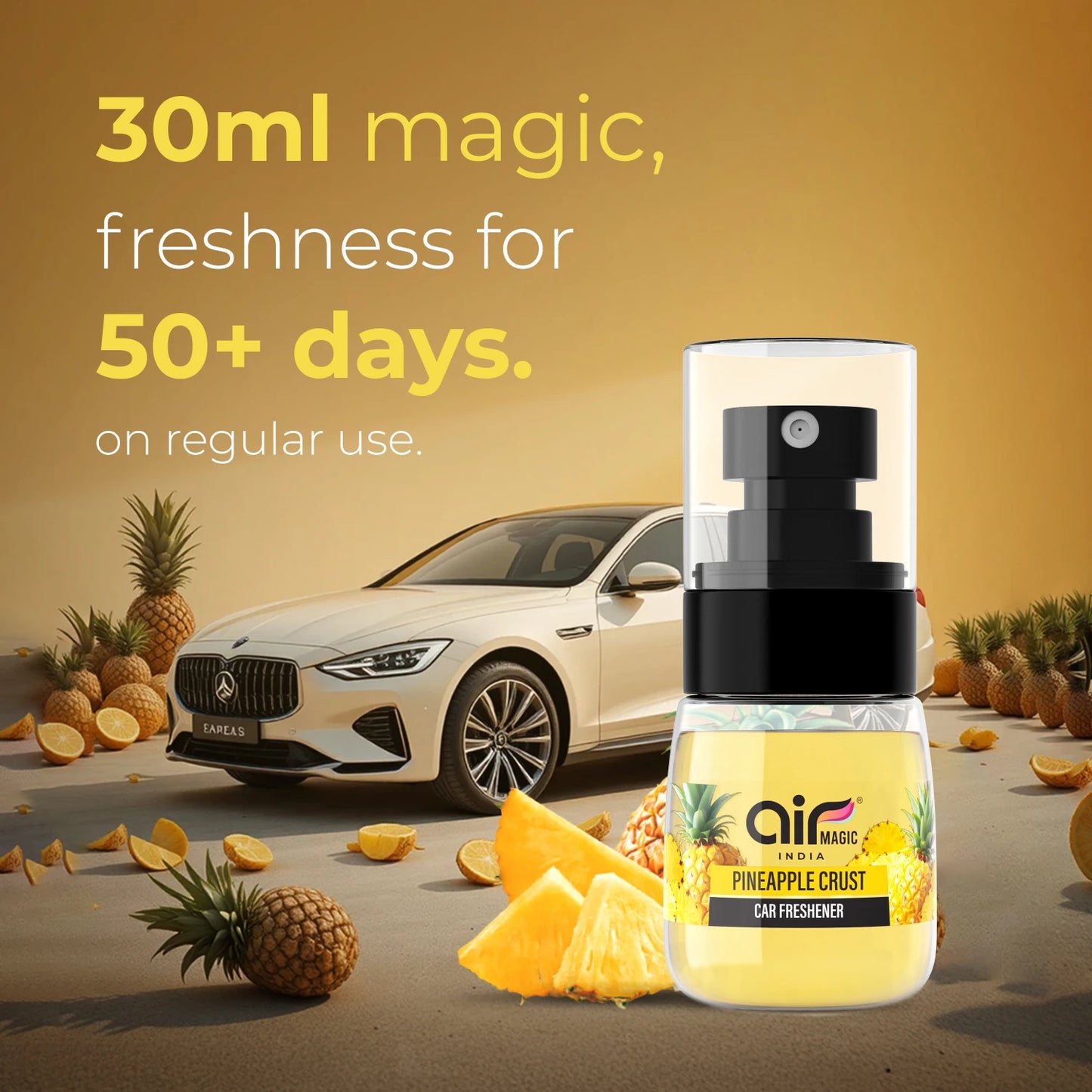 Pineapple Crust – Tropical & Vibrant | Fruity Car Perfume