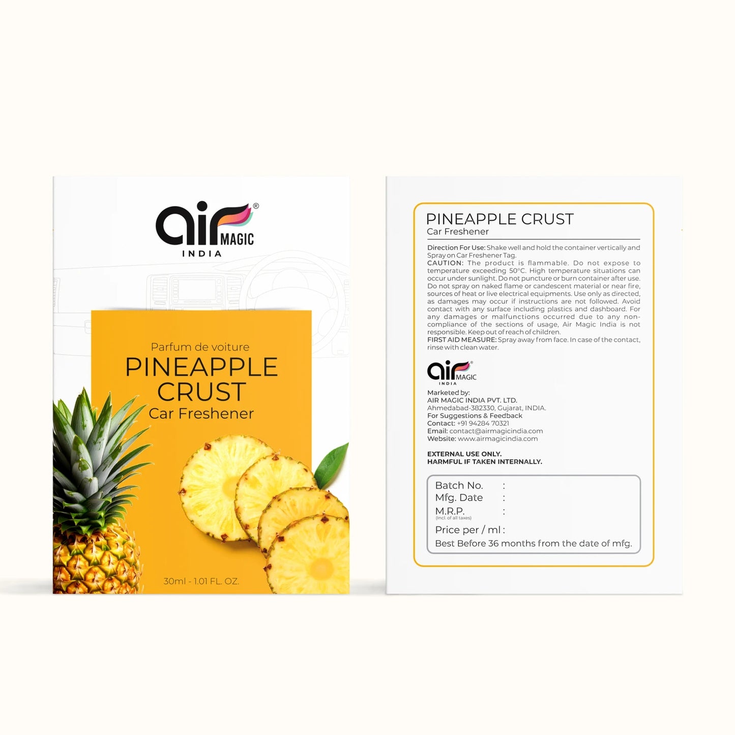 Pineapple Crust – Tropical & Vibrant | Fruity Car Perfume