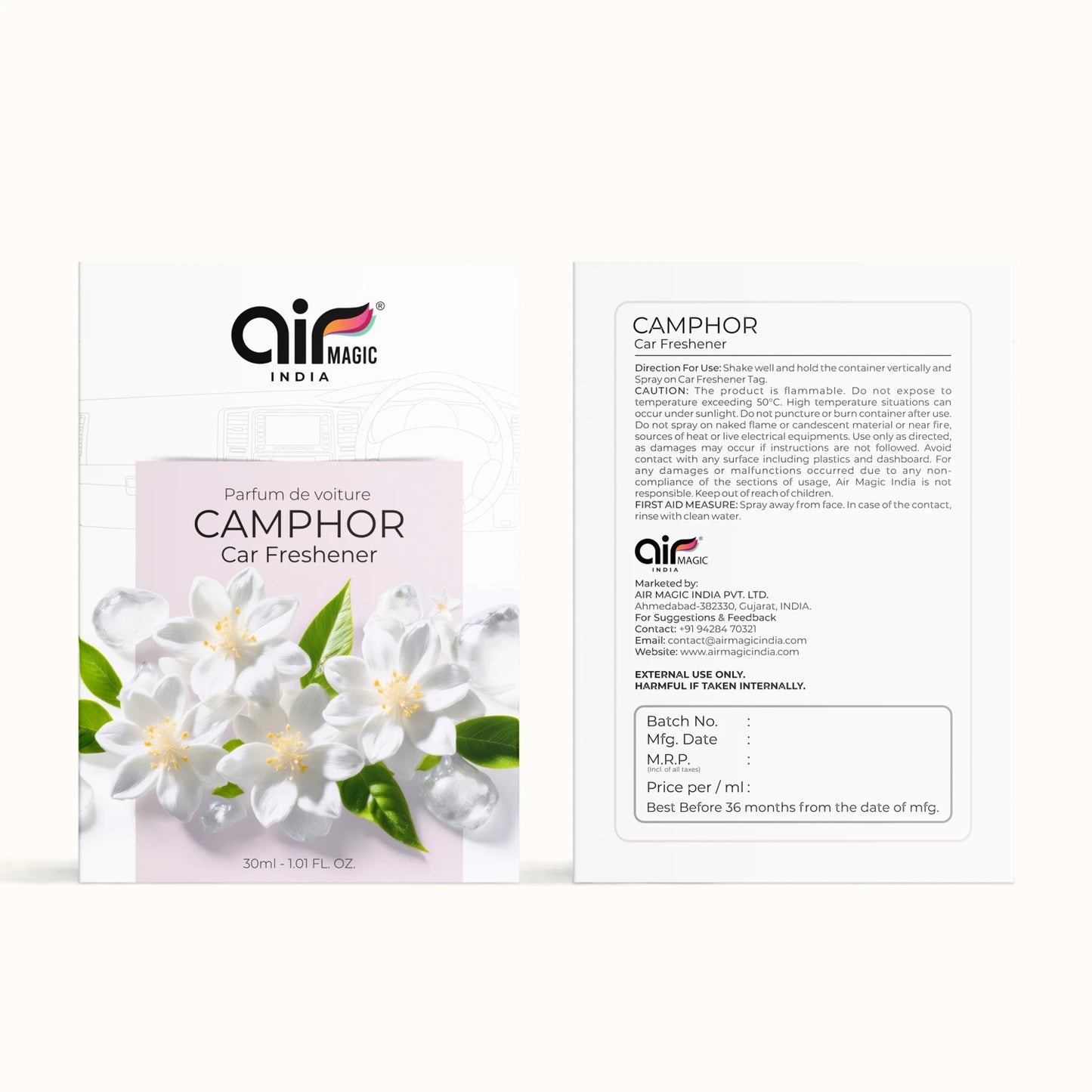Camphor – Herbal & Revitalizing | Organic Car Perfume