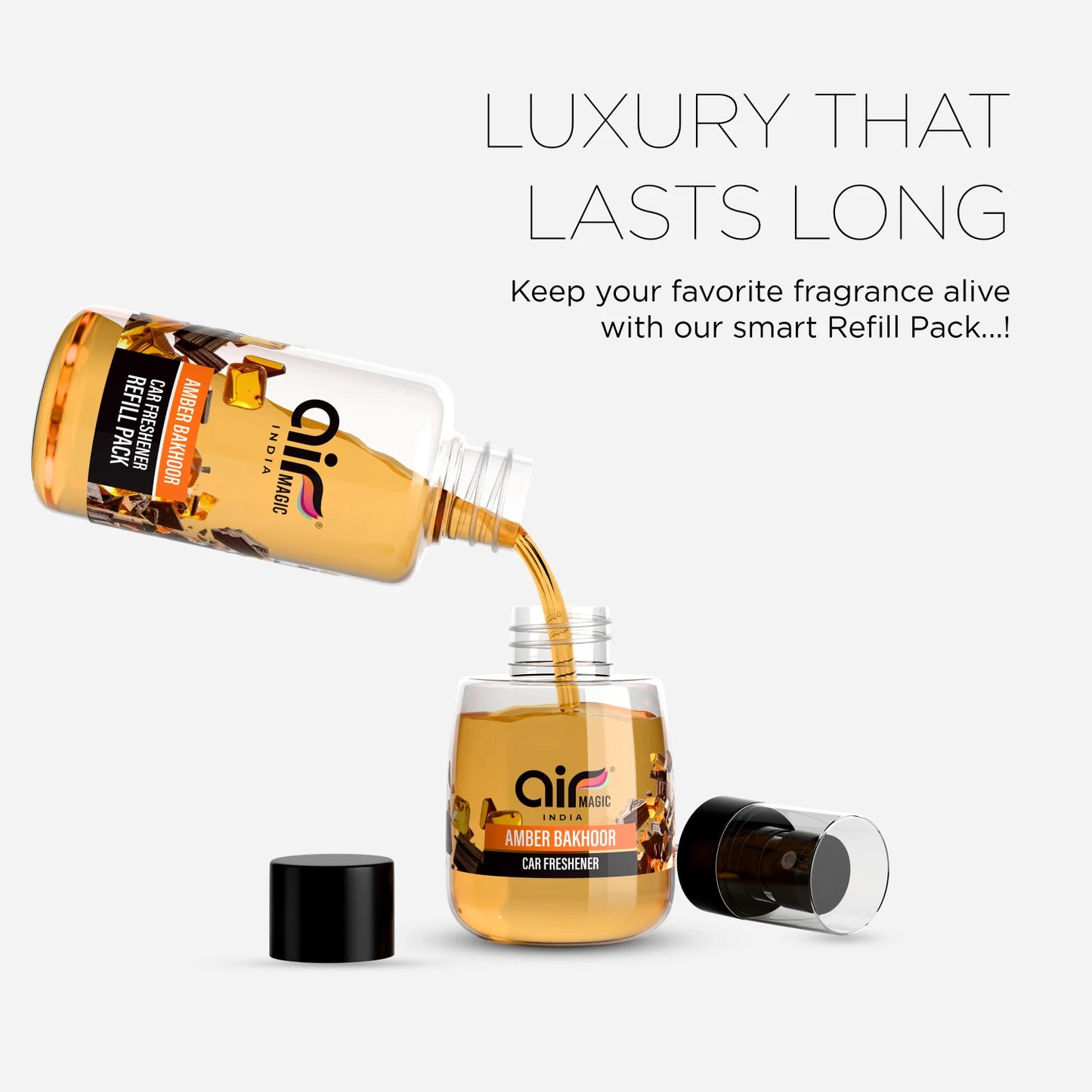 Amber Bakhoor - 60ML Car Perfume Refill