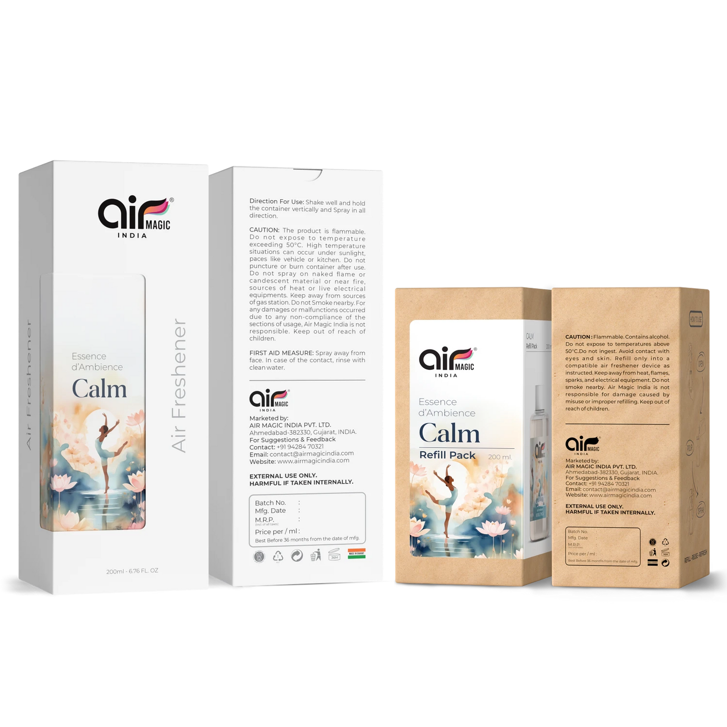 Calm – Peaceful & Serene | Meditation & Yoga Air Freshener for Home & Office