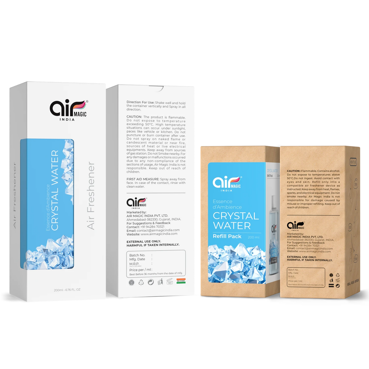 Crystal Water – Cool & Refreshing | Aquatic Air Freshener for Home & Office