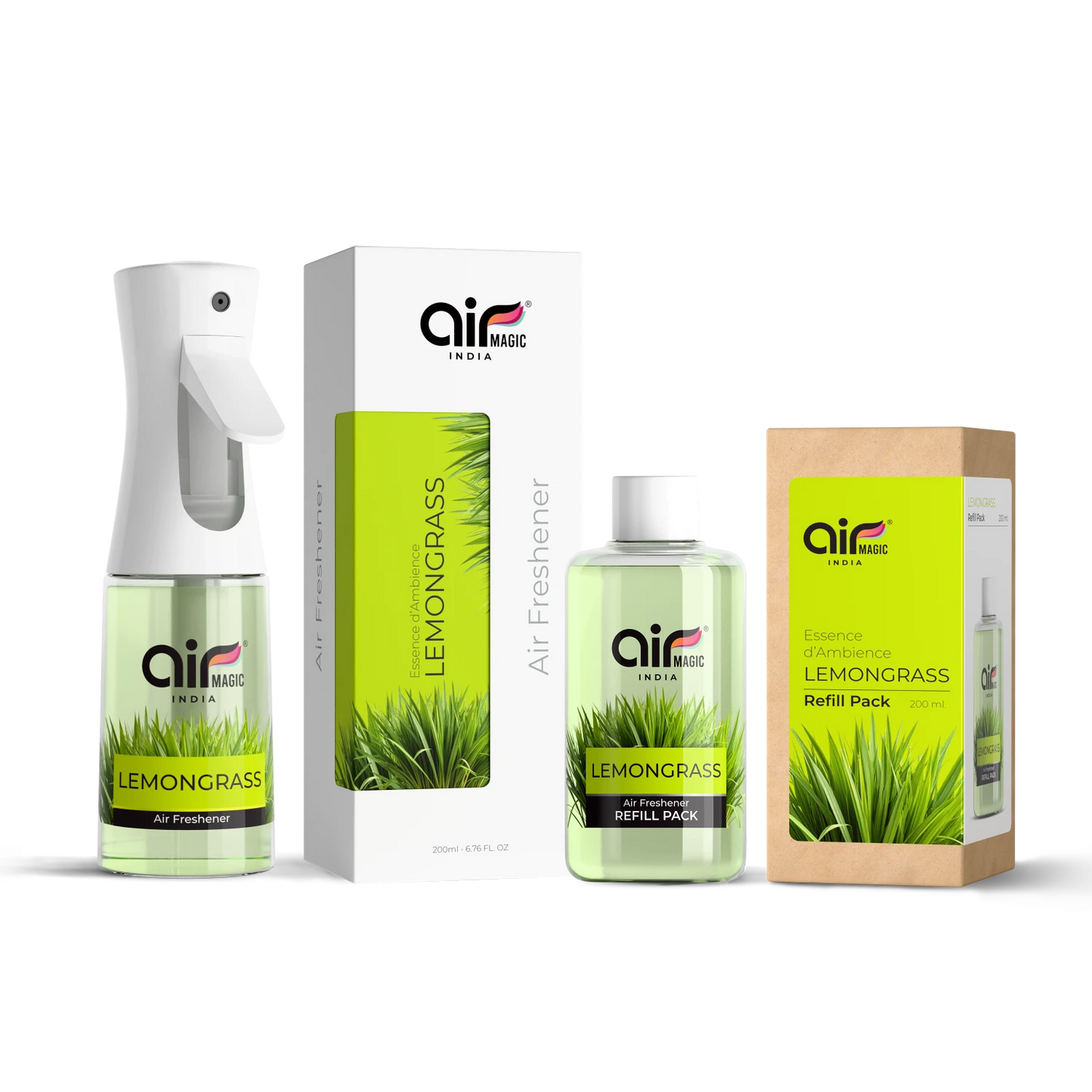 Lemongrass – Fresh & Uplifting | Organic Air Freshener for Home & Office