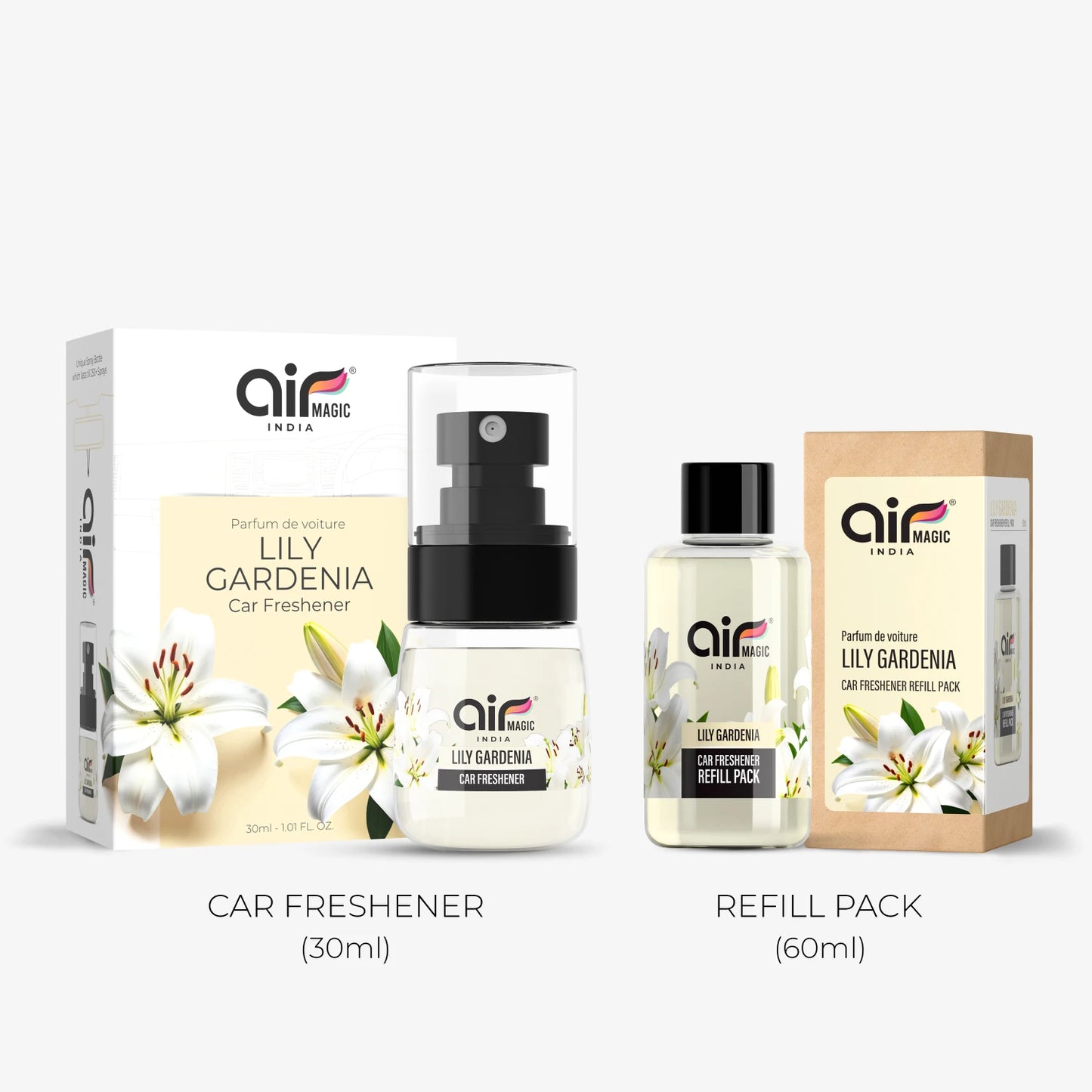 Lily Gardenia – Soft & Delicate | Floral Car Perfume