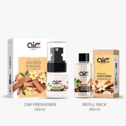 Sacred Sandal – Woody & Tranquil | Organic Car Perfume