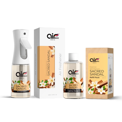 Sacred Sandal – Woody & Tranquil | Organic Air Freshener for Home & Office